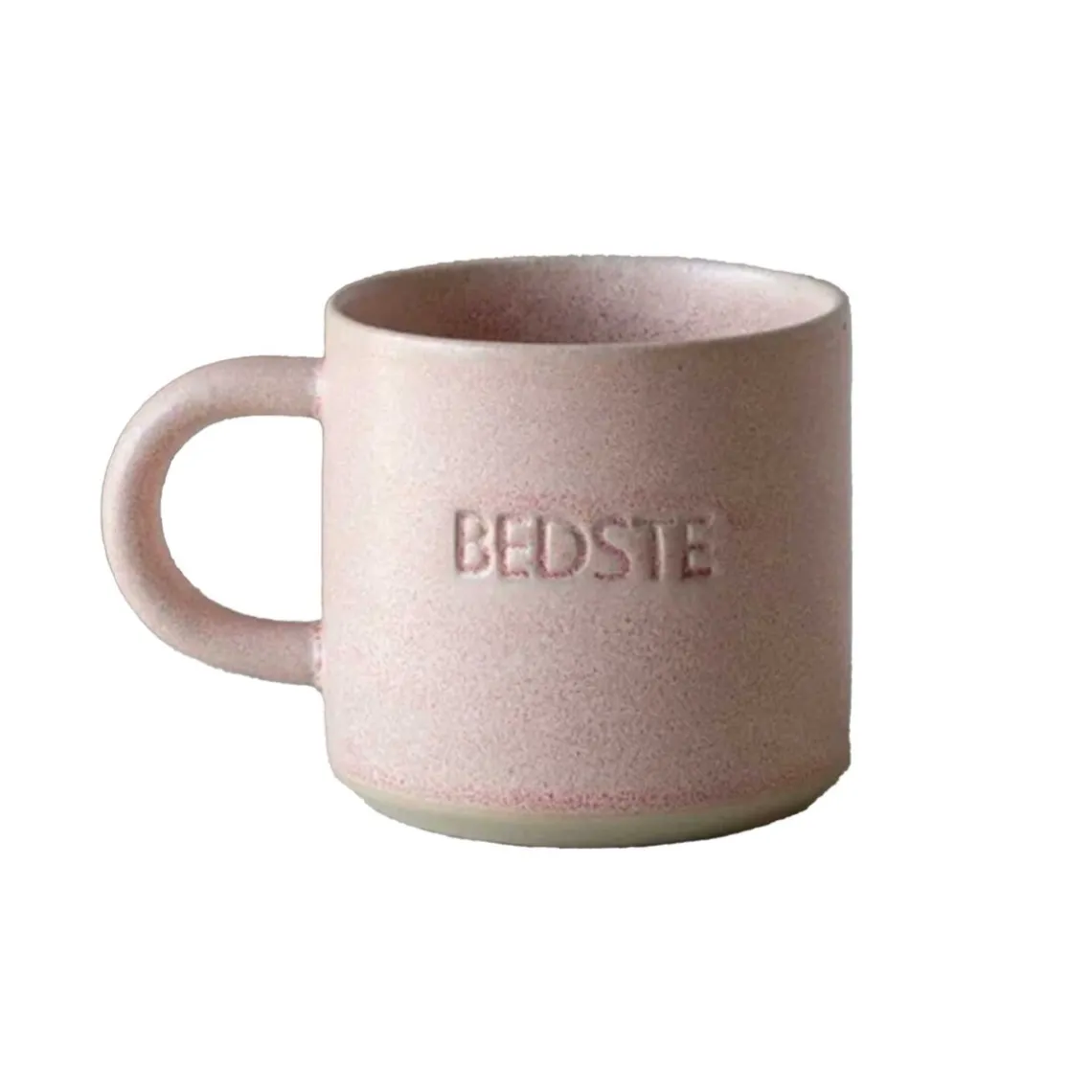 ODA KOP M/NAVN I STENTØJ 8X8CM | BEDSTE/ROSA