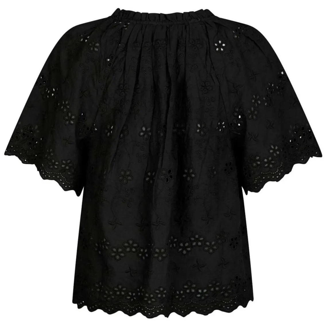 ODET EMBROIDERY BLOUSE | BLACK