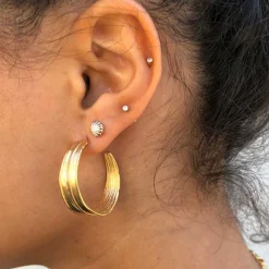 OLIVE STUDS ØRERINGE | FORGYLDT