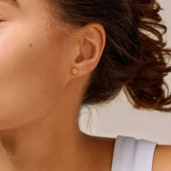 ORGANIC CLOVER MINI ØRESTIKKER | FORGYLDT