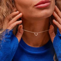 ORGANIC HEART HALSKÆDE | SØLV