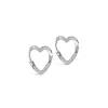 ORGANIC HEART SMALL HOOPS | SØLV