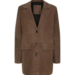 OVERSIZED SUEDE BLAZER | COFFEE BROWN
