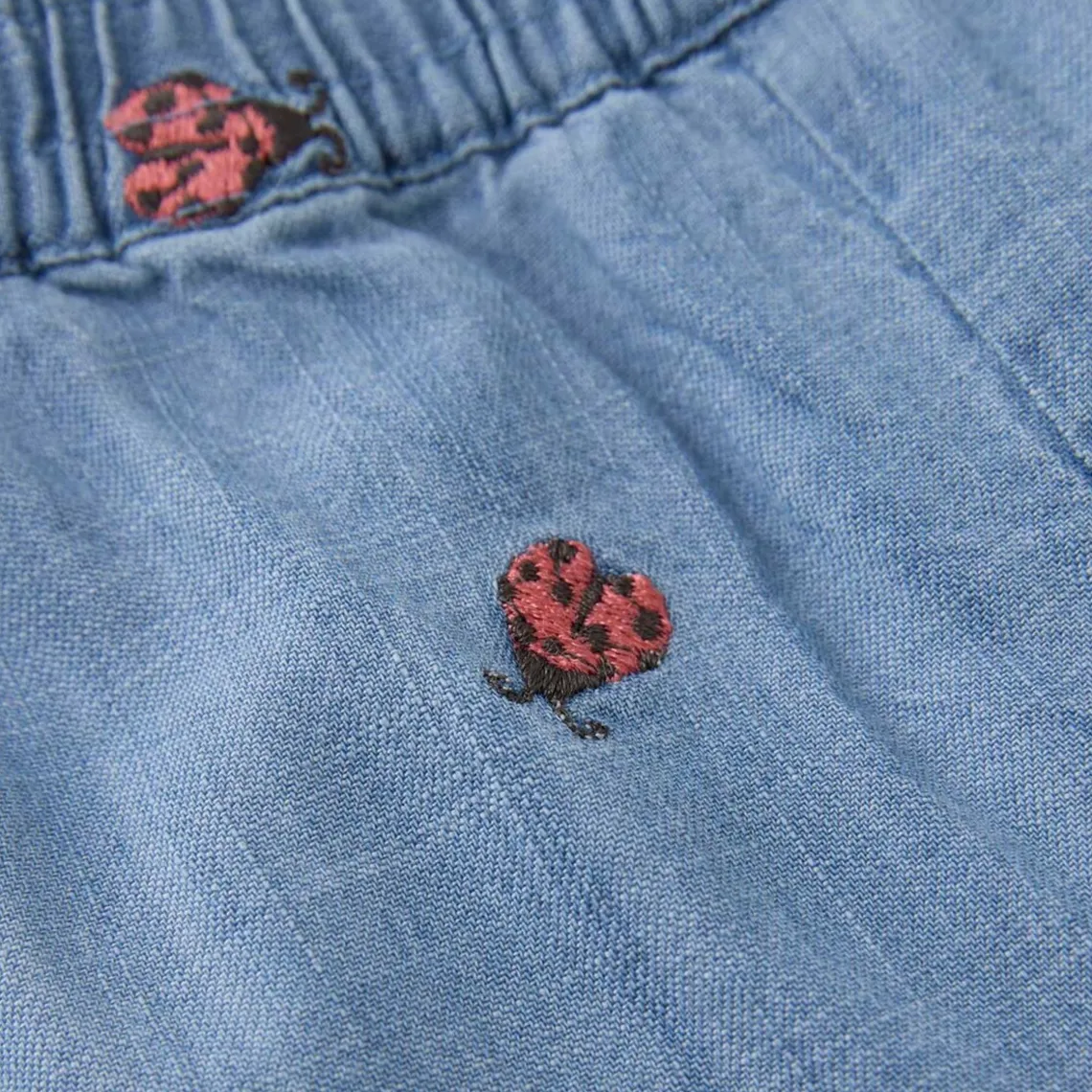 PANTD EMB. CHAMBRAY | FADED DENIM