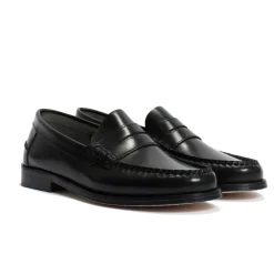 PENNY LOAFER IN POLIDO LEATHER | BLACK