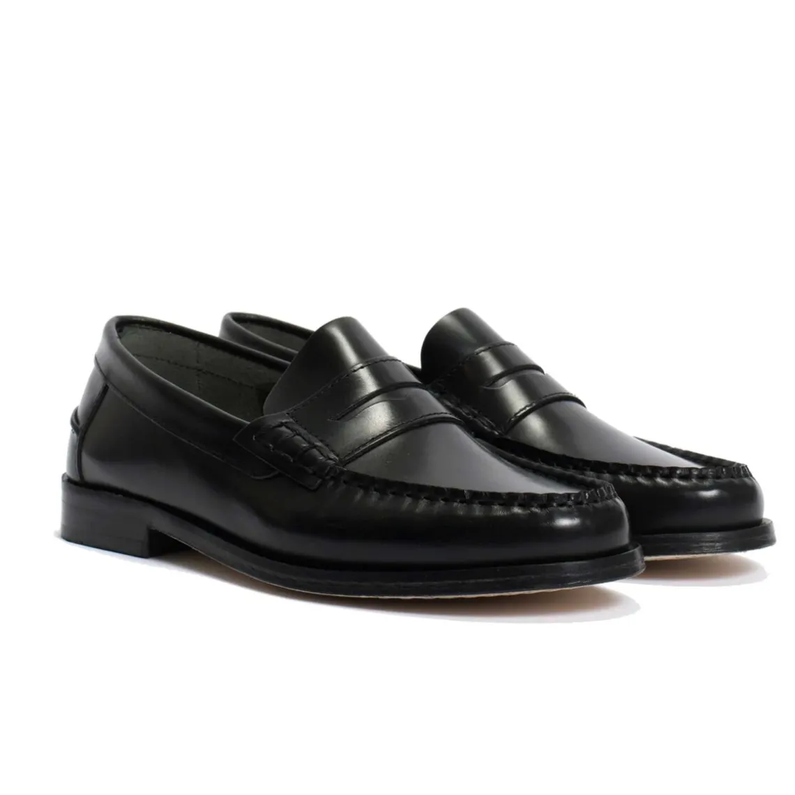 PENNY LOAFER IN POLIDO LEATHER | BLACK