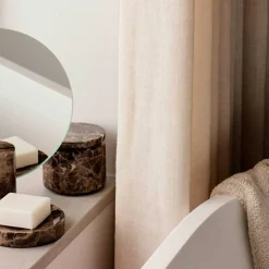 PESA MARBLE TABLE MIRROR 25,5X22 CM | BROWN