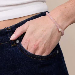 PETITE STRETCH ARMBÅND | ROSAKVARTS