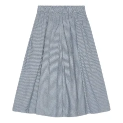 PIN STRIPE SKIRT | SEA BLUE/WHITE