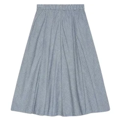 PIN STRIPE SKIRT | SEA BLUE/WHITE