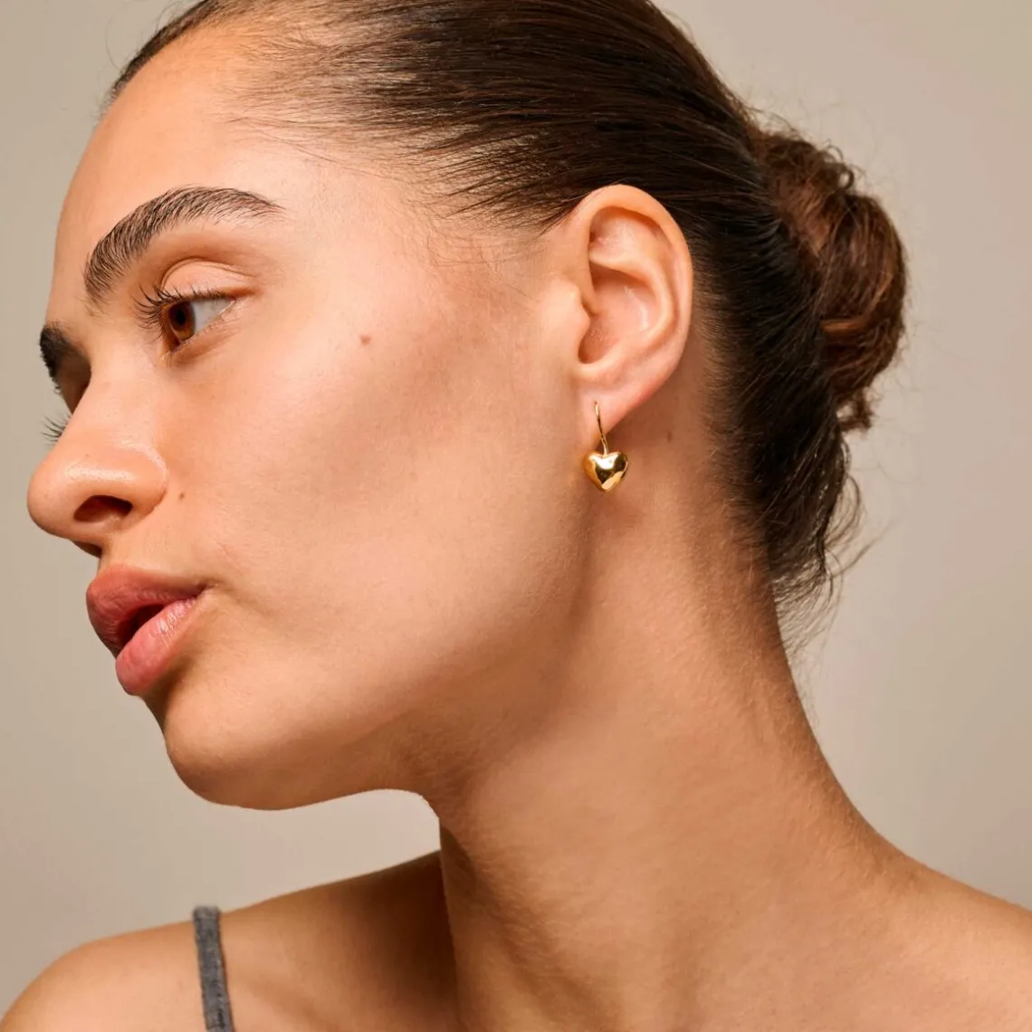 POMA DROP HEART EARRINGS | FORGYLDT