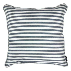 PUDE BOMULD 50x50 CM | DARK BLUE/WHITE