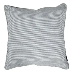 PUDE BOMULD 50x50 CM | DARK BLUE/WHITE