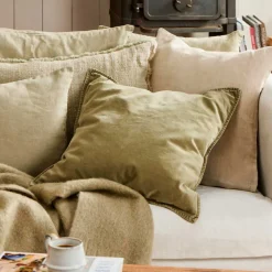 PUDE INKL. FYLD 50X50 CM | EUCALYPTUS GREEN