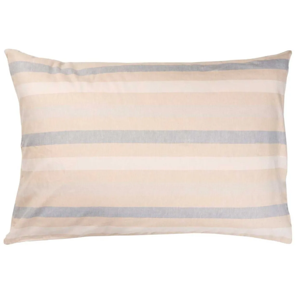 PUDE NATUR M/STRIBER 50X70 CM | HVIDE/LYSEBLÅ STRIBER