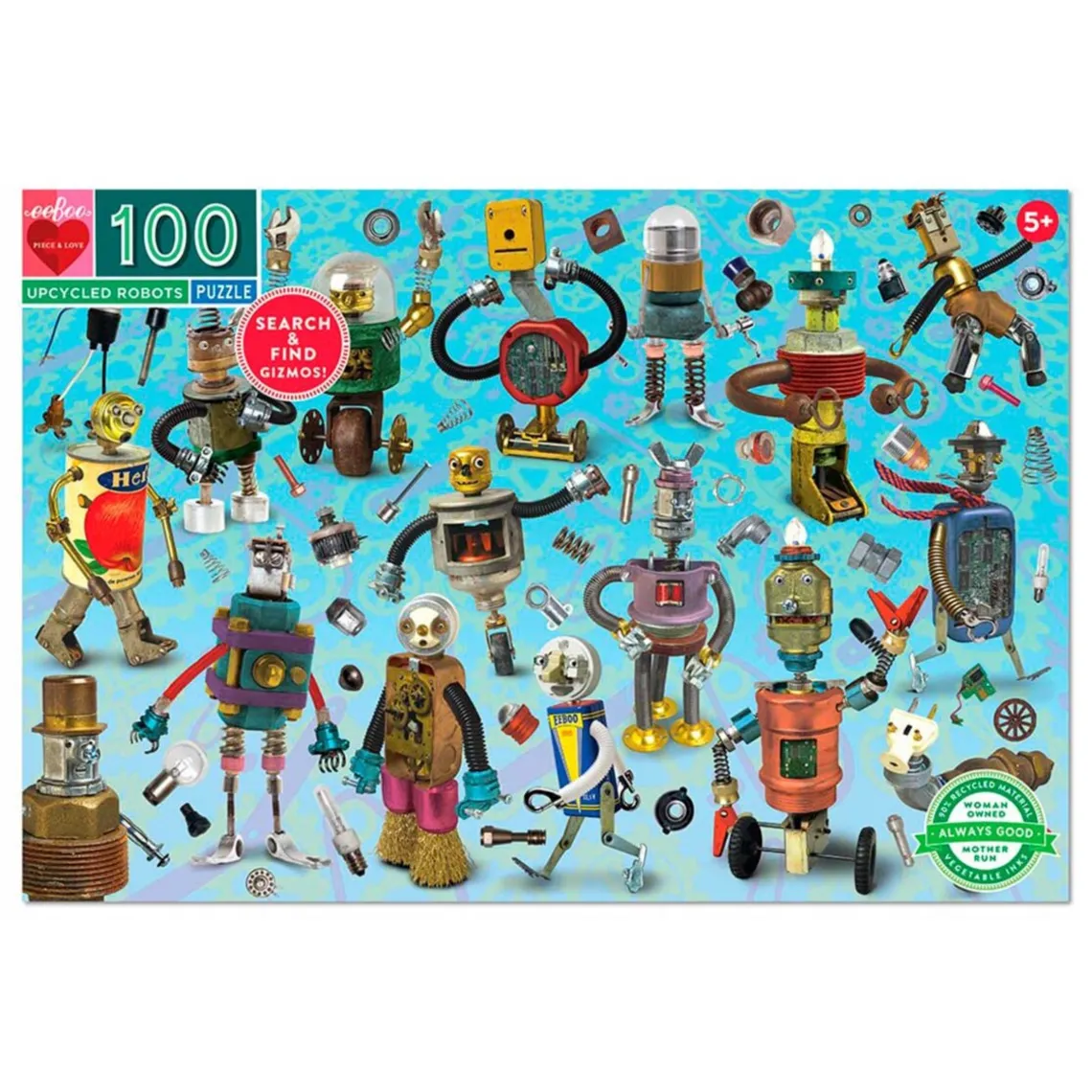 ROBOTTER PUSLESPIL 100 BRIKKER