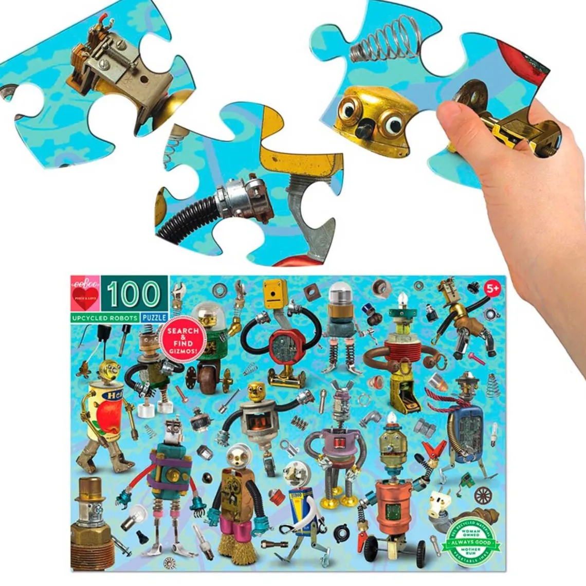 ROBOTTER PUSLESPIL 100 BRIKKER