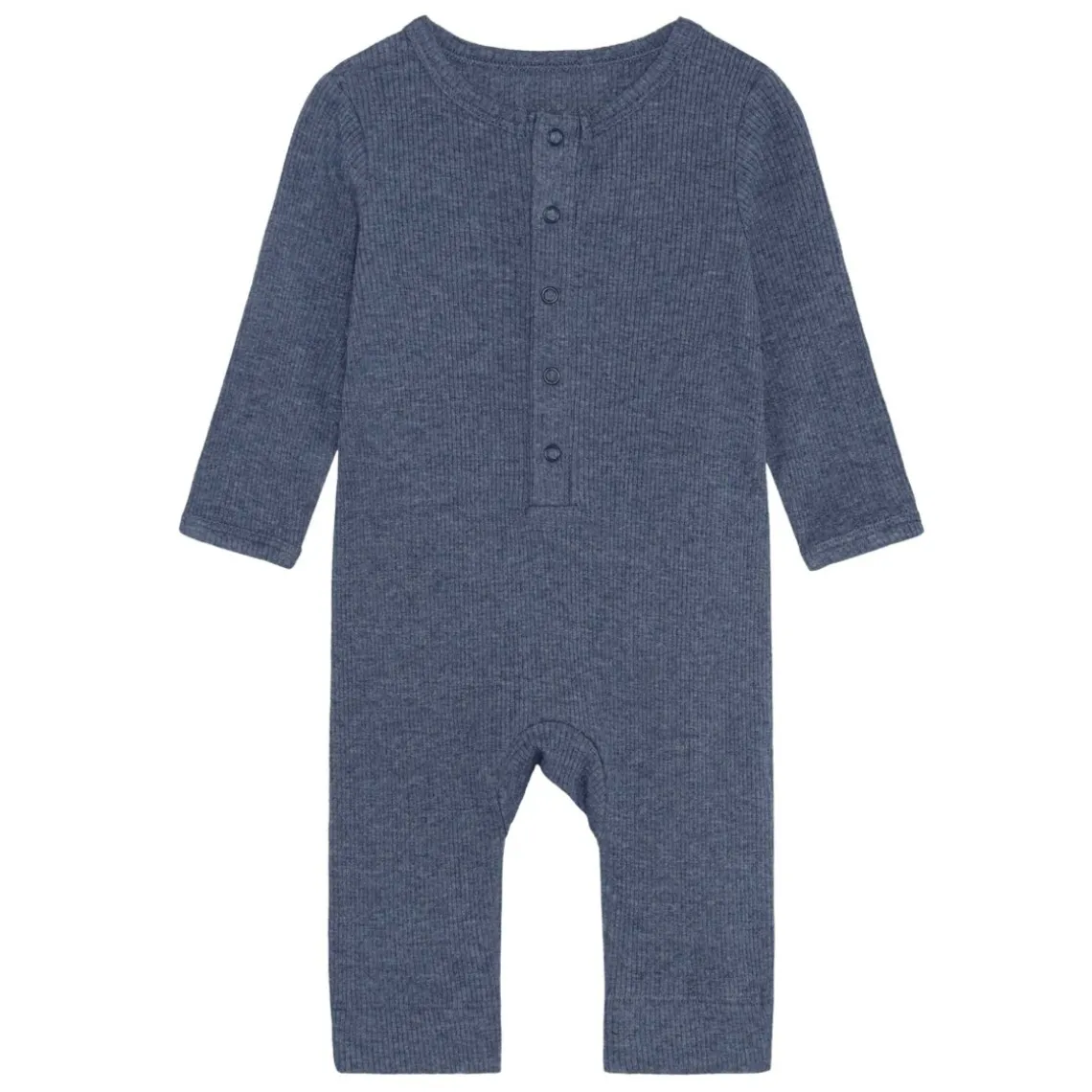 ROMPERS LS RIB MELANGE | VINTAGE INDIGO MELANGE