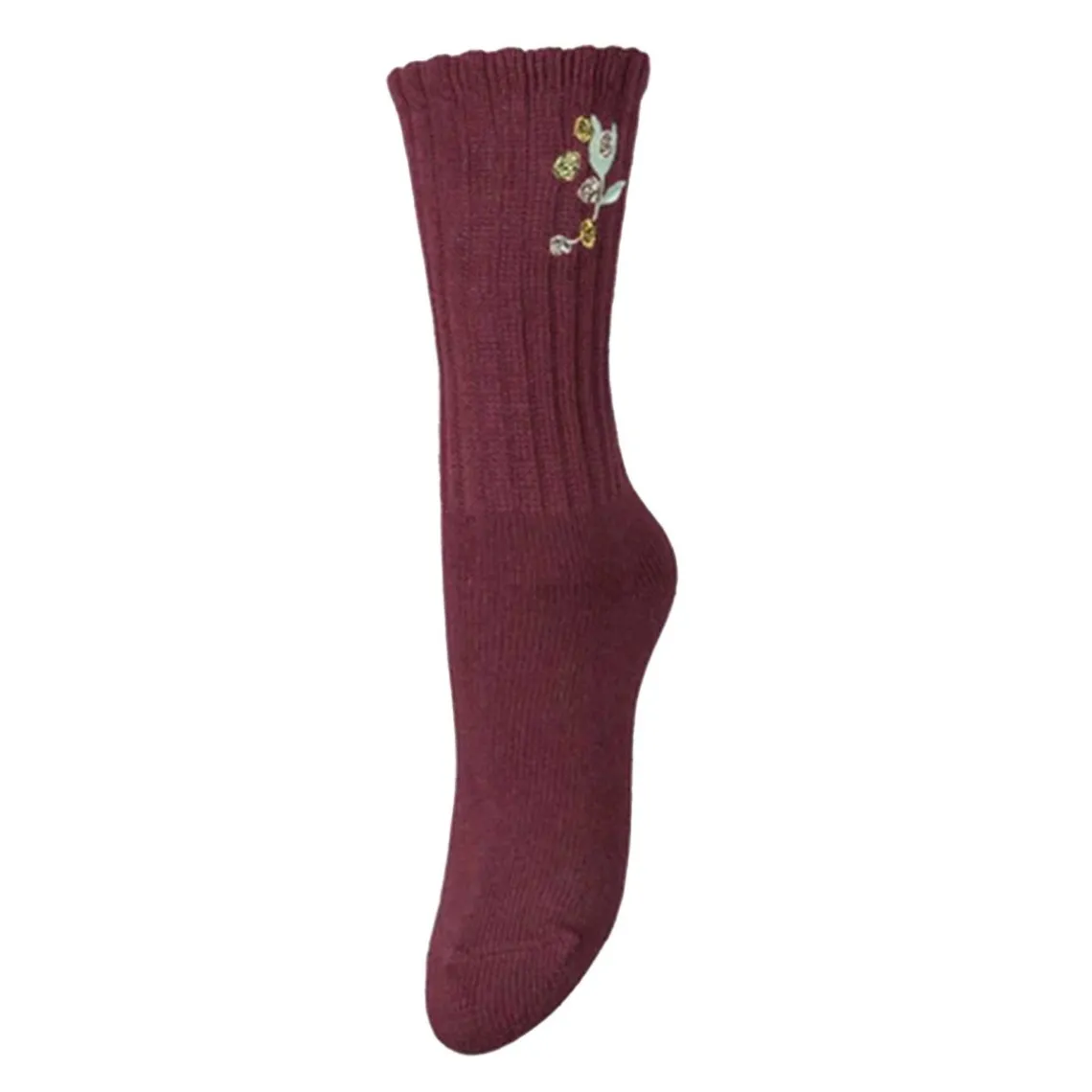 ROSY COTTA SOCK | FIG RED