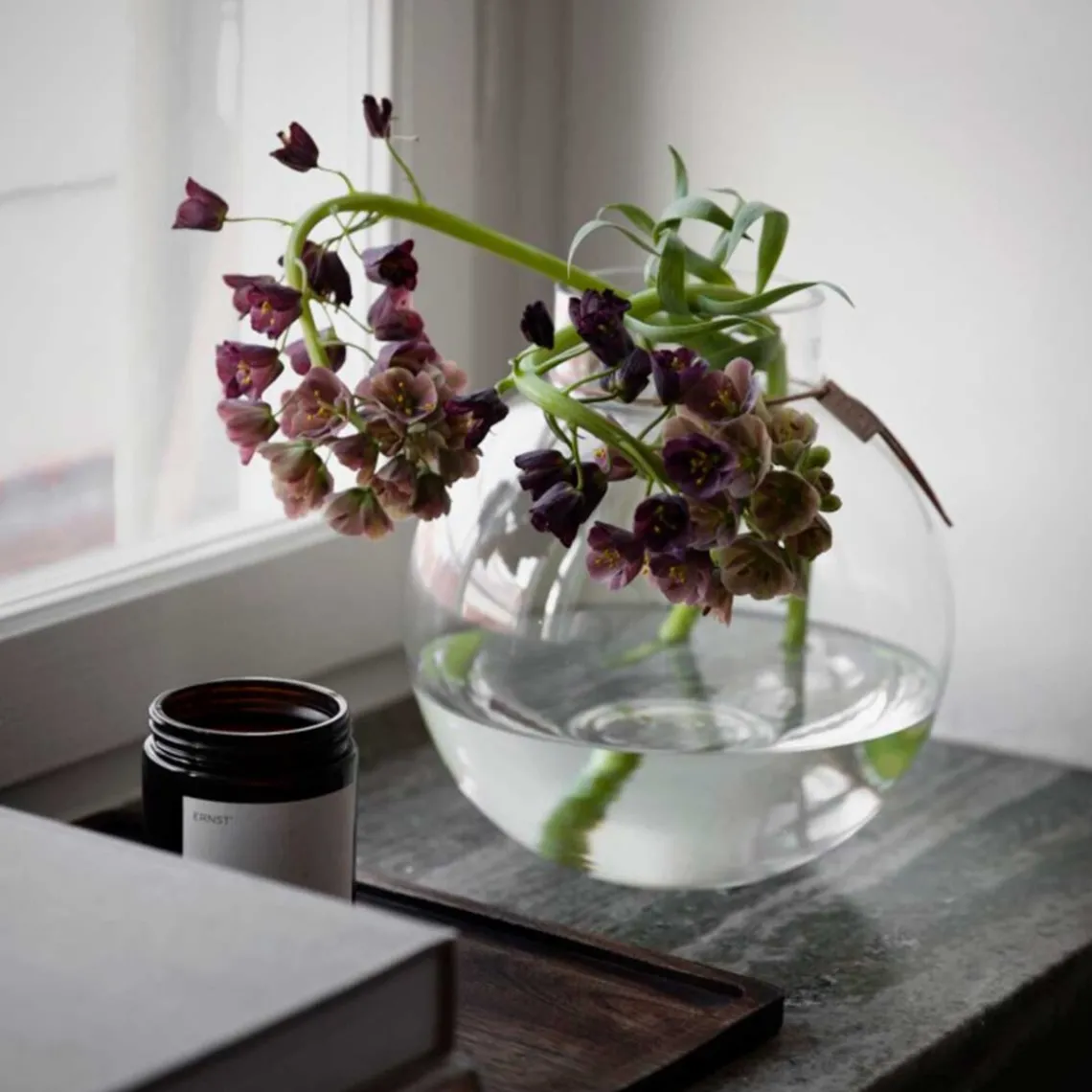 RUND GLASVASE 21X22 CM