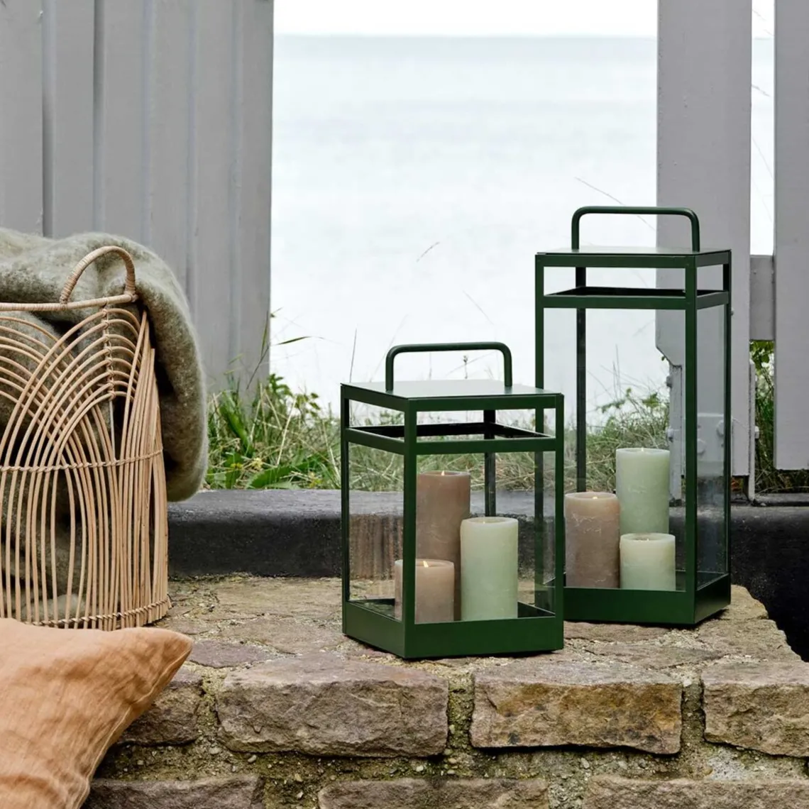 RUSTIC CANDLE 7X20 - 75 TIMER | SEAGRASS