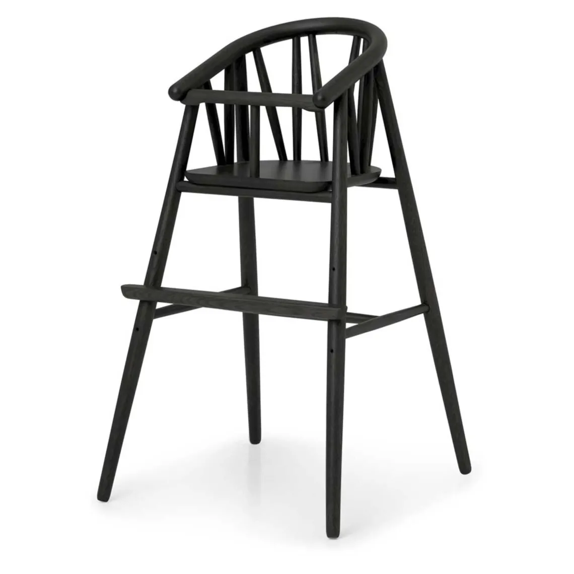 SAGA HØJ STOL SORT RØGET EG