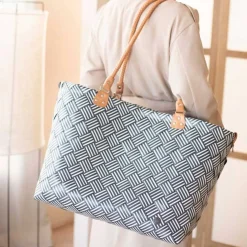 SAINTE-MAXIME STRIPES SHOPPER | DARK GREY