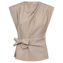 SALVIE PLEAT TOP | BONE