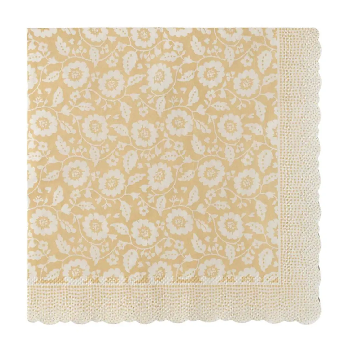 SERVIETTER BLOMSTER - 20 STK. | GUL