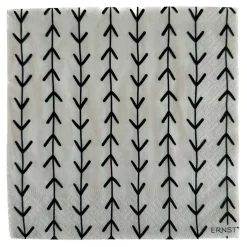 SERVIETTER 33X33 CM | BEIGE/SORT