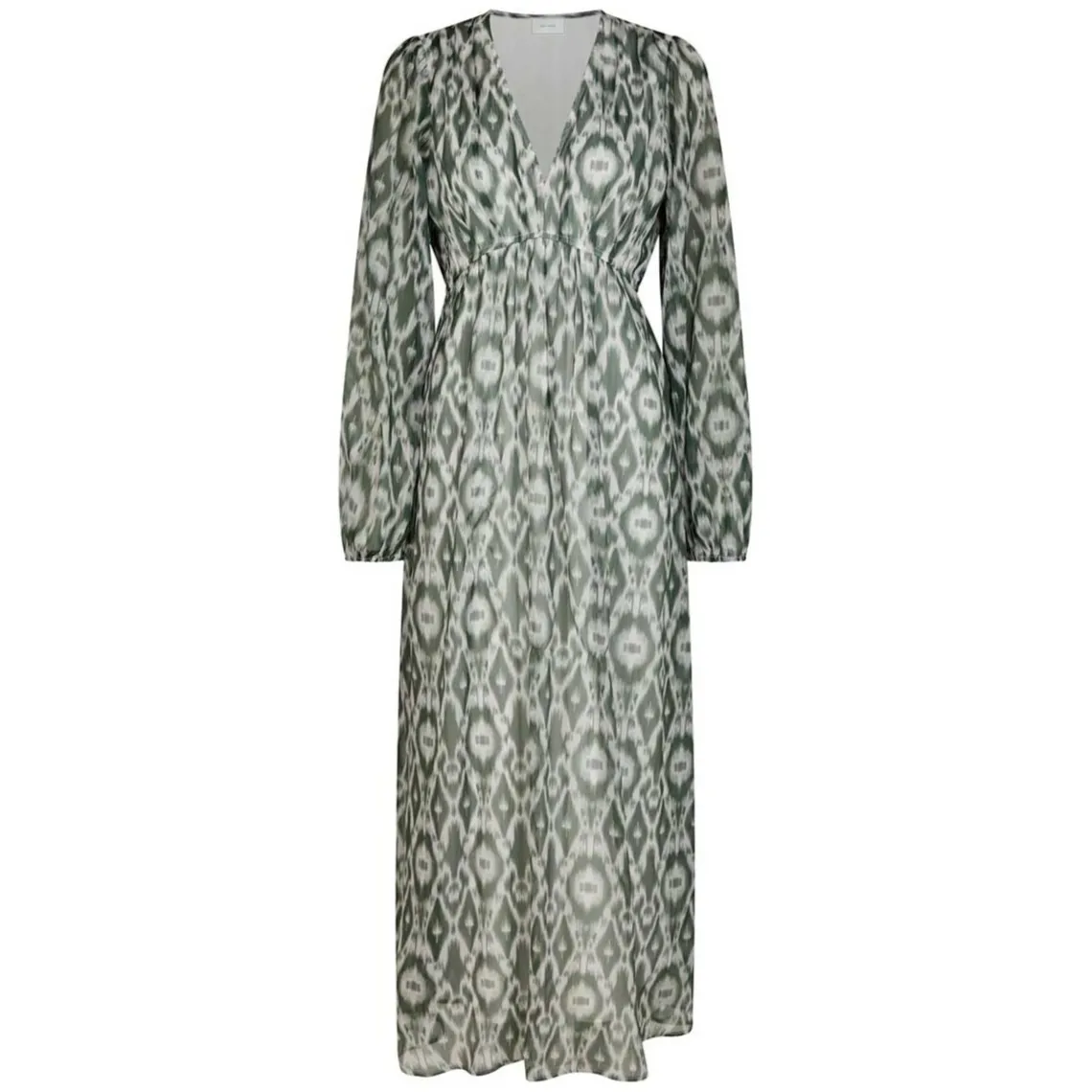 SILFI GRAPHIC FADE DRESS | DUSTY GREEN