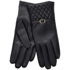 SKINDHANDSKER M/LYS GULDACCESSORIES | SORT