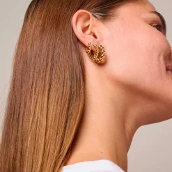 SMALL BALL HOOPS ØRERINGE | FORGYLDT