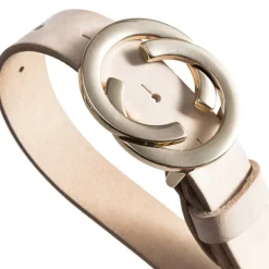 SMALT BÆLTE M/SMUKT SPÆNDE | SAND M/GULD