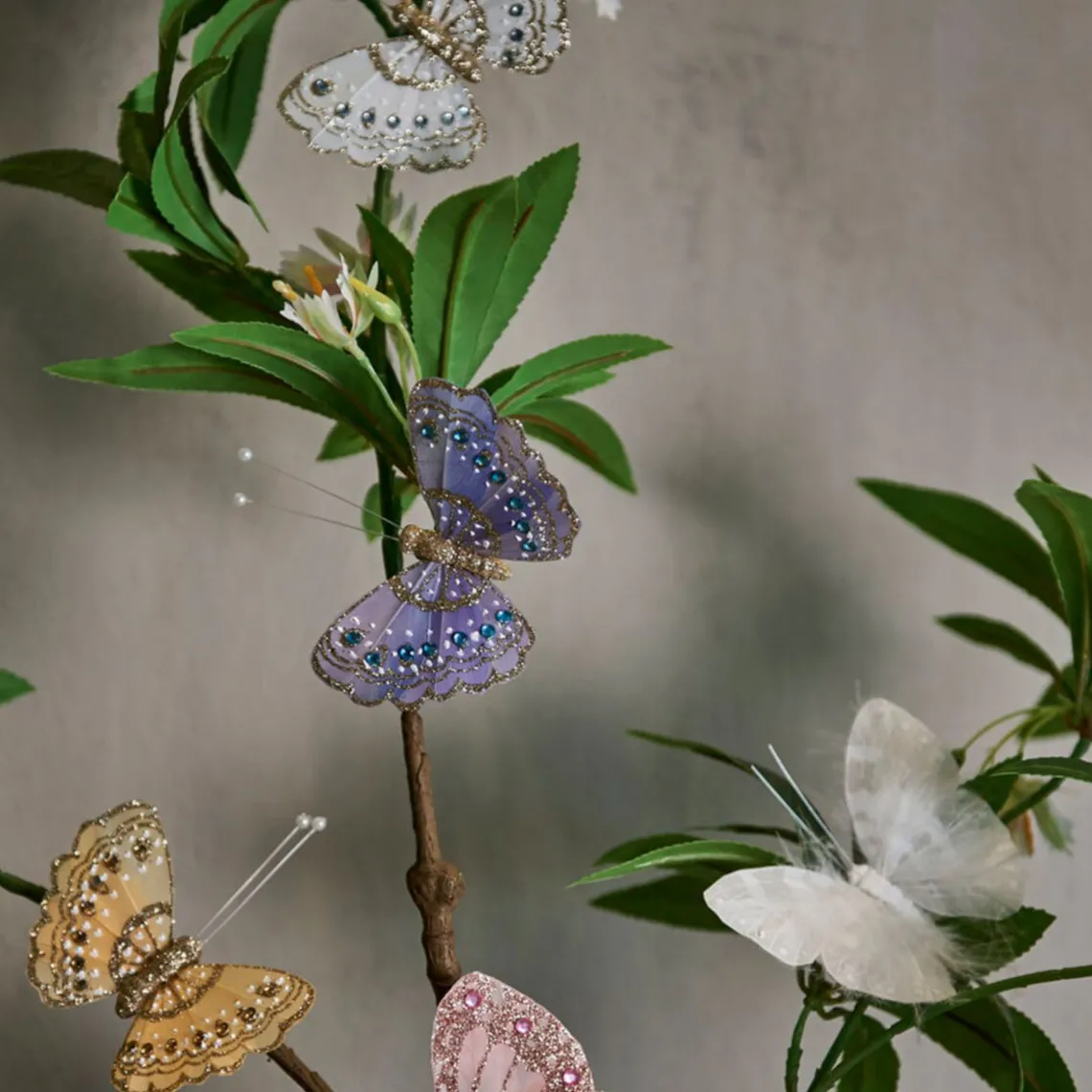 SOMMERFUGL M/CLIPS 10 CM | LYSEBLÅ