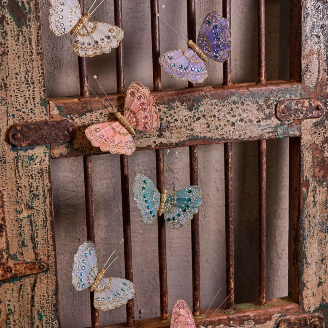 SOMMERFUGL M/CLIPS 10 CM | LYSEBLÅ