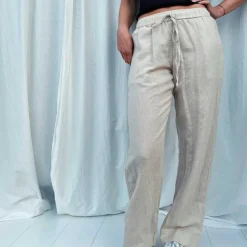 SONAR LINEN BUKSER | SAND