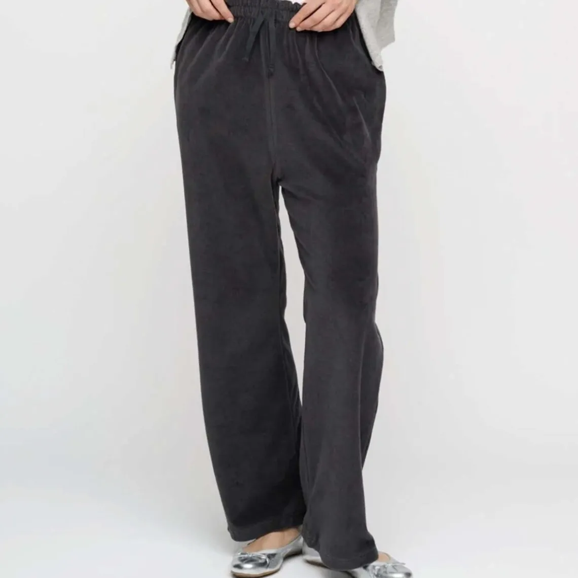 SONJA VELVET PANTS | DARK GREY