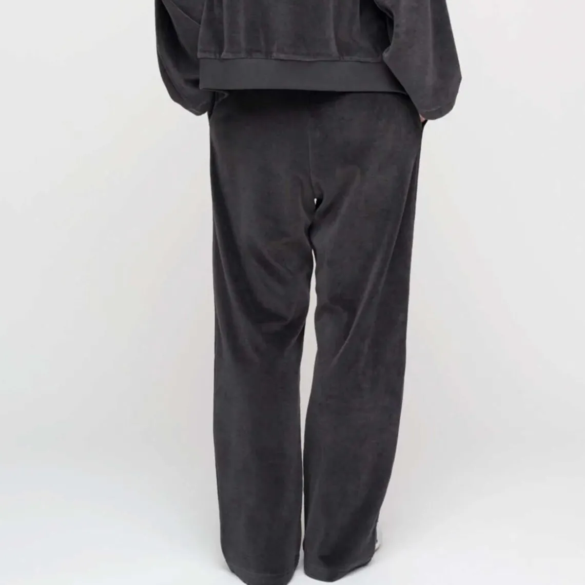 SONJA VELVET PANTS | DARK GREY