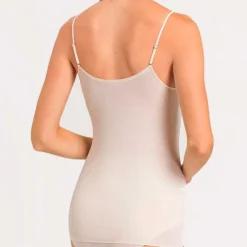 SPAGHETTI TOP I BOMULD | PALE CREAM