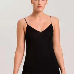 SPAGHETTI TOP I ULD/SILKE | SORT