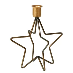 STJERNE STAGE METAL 11X17CM | ANTIQUE BLACK/GOLD