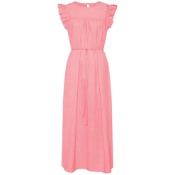 STOCKHOLM LANG KJOLE | HOT CORAL STRIPE