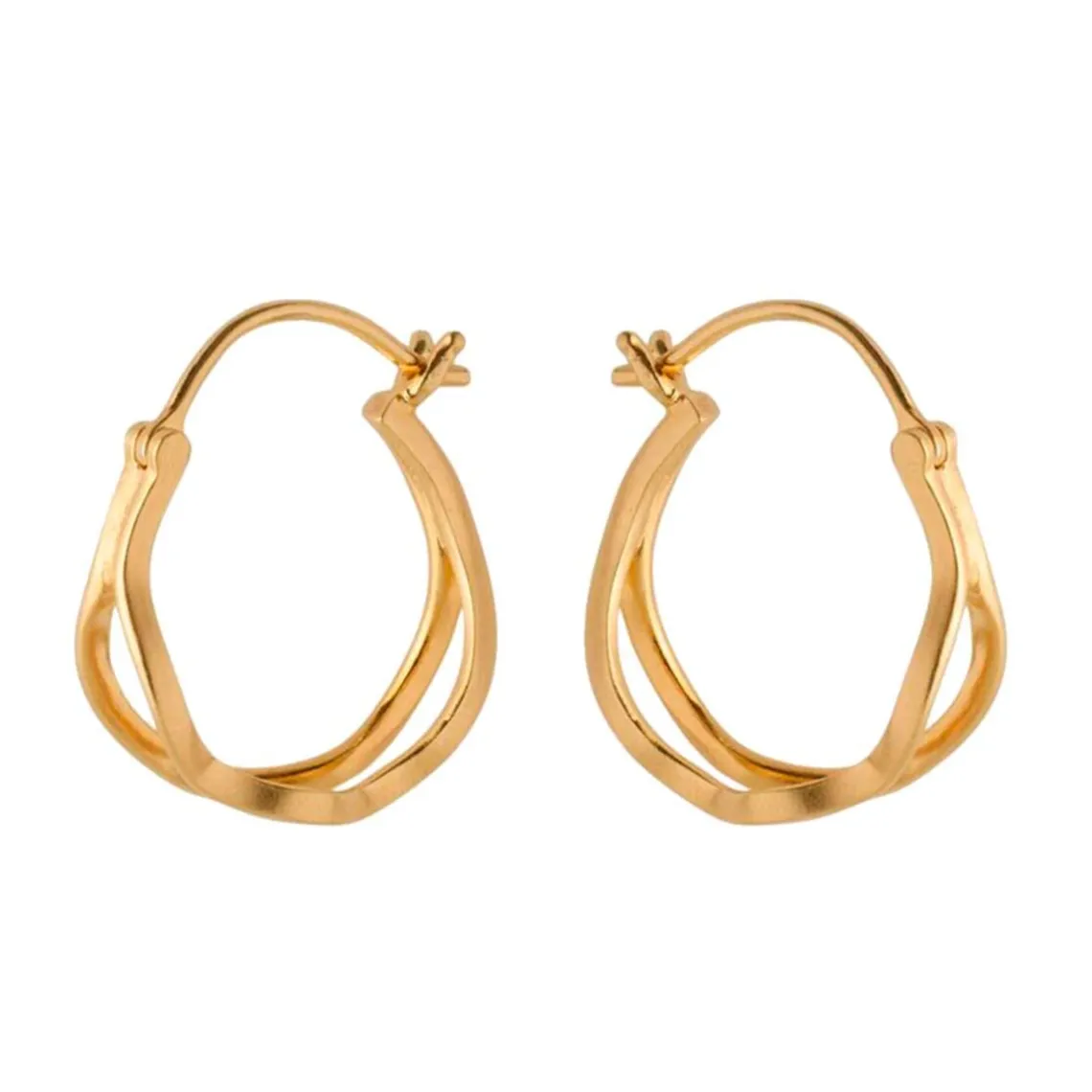 STREAM HOOP ØRERINGE | FORGYLDT