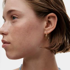 STREAM HOOP ØRERINGE | FORGYLDT