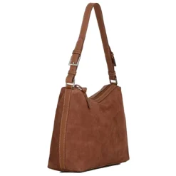 SUEDE GINNI MEDI BAG | BROWN TORTOISE SHELL