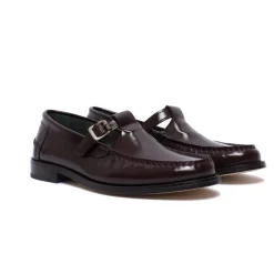 T-BAR LOAFER IN POLIDO LEATHER | BORDEAUX