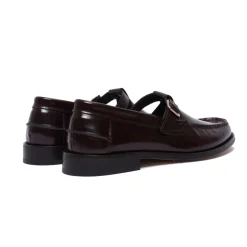 T-BAR LOAFER IN POLIDO LEATHER | BORDEAUX