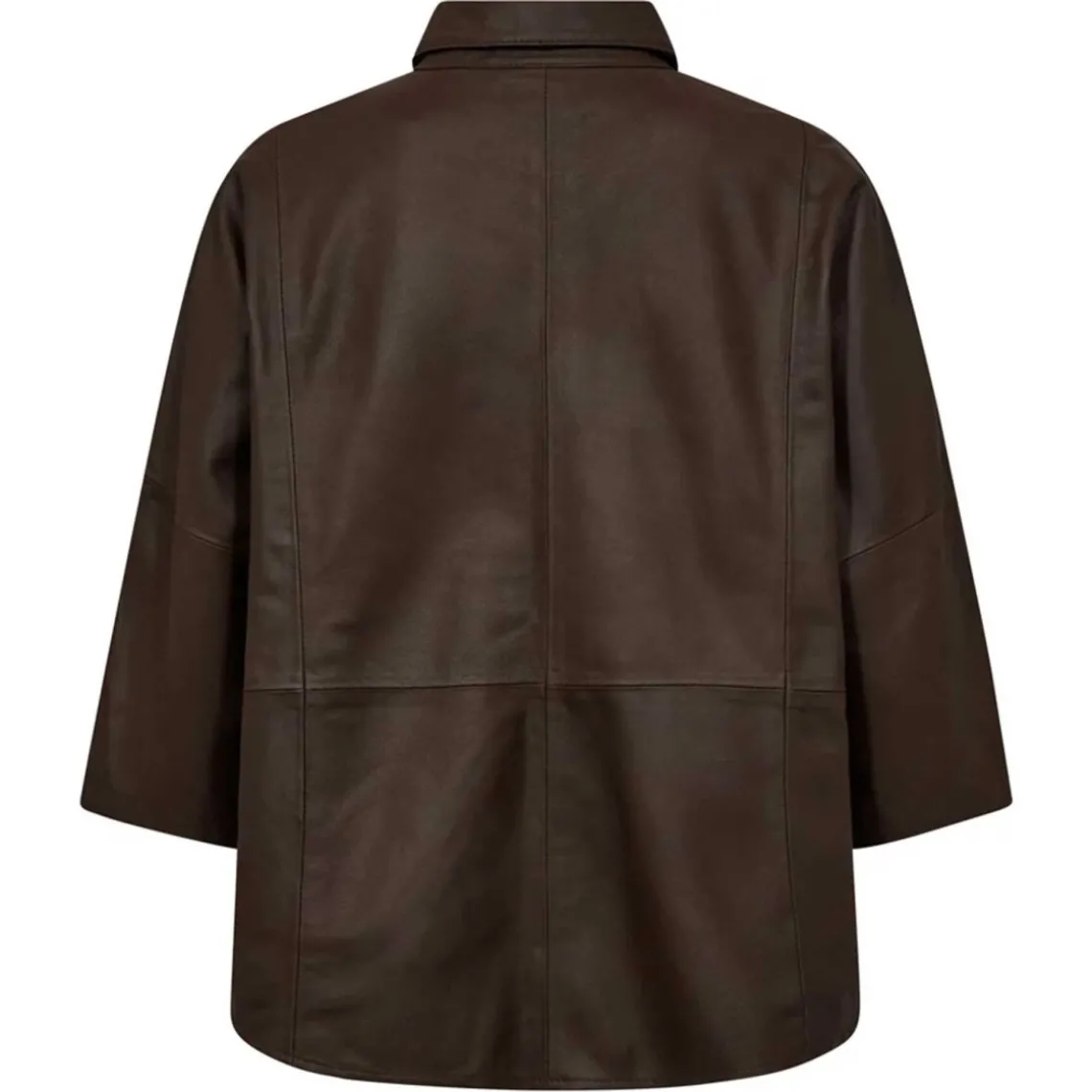 TENNA 3/4 SLEEVE LOOSE FIT SHIRT | BROWN