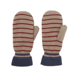 THIN STRIPED EMERALD MITTENS | FUNGI BROWN